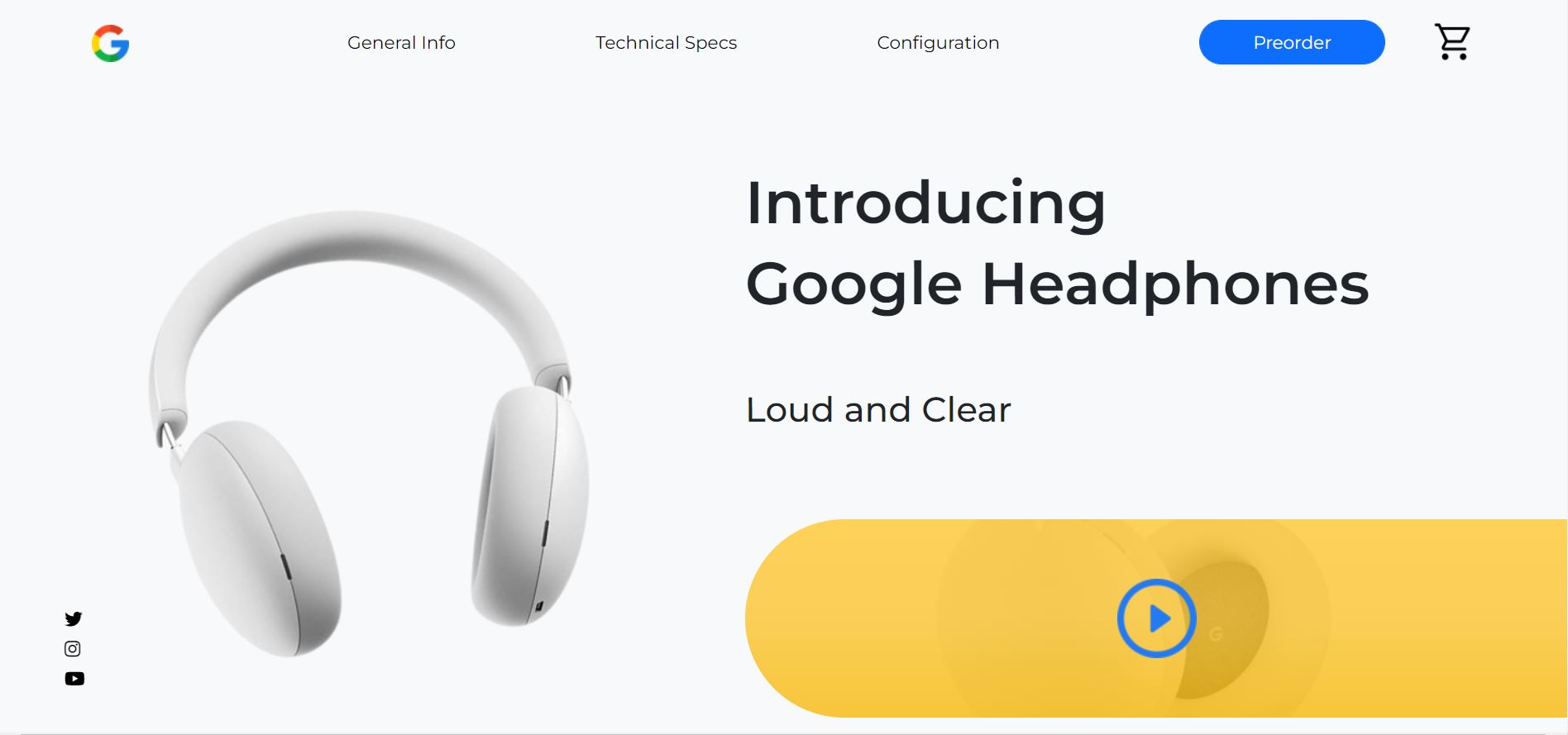 Headphone Landing Page Şablon